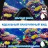 Полнолицевая Снорклинг Маска L/XL  FreeB панорамная на все лицо - для плавания купания ныряния - Плавательные Очки мономаска на все лицо с трубкой и клапаном + крепление под экшн камеру для подводной съемки взрослым и детям Turquoise