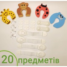 Набор 20 предметов Vela Защита на мебель и розетки от детей Детская безопасность заглушки на розетки, замки, уголки Разноцветный Набор 20 предметов Vela Защита на мебель и розетки от детей Детская безопасность заглушки на розетки, замки, уголки Разноцветный