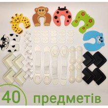 Набор 40 предметов Vela Защита на мебель и розетки от детей Детская безопасность уголки-фиксаторы, заглушки, замки уголки Разноцветный Plus Набор 40 предметов Vela Защита на мебель и розетки от детей Детская безопасность уголки-фиксаторы, заглушки, замки уголки Разноцветный Plus