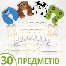 Набор 30 предметов Vela Защита на мебель и розетки от детей Детская безопасность заглушки, замки, уголки Разноцветный Набор 30 предметов Vela Защита на мебель и розетки от детей Детская безопасность заглушки, замки, уголки Разноцветный