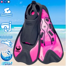 Спортивные ласты для плаванья VelaSport Starfish (44/45) для дайвинга, снорклинга, бассейна, подводной охоты с Закрытой пяткой Детские и взрослые Pink Спортивные ласты для плаванья VelaSport Starfish (44/45) для дайвинга, снорклинга, бассейна, подводной охоты с Закрытой пяткой Детские и взрослые Pink