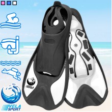 Спортивные ласты для плаванья VelaSport Starfish (44/45) для дайвинга, снорклинга, бассейна, подводной охоты с Закрытой пяткой Детские и взрослые White Спортивные ласты для плаванья VelaSport Starfish (44/45) для дайвинга, снорклинга, бассейна, подводной охоты с Закрытой пяткой Детские и взрослые White
