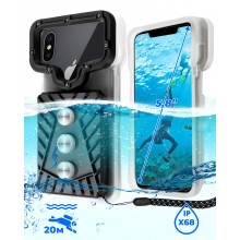 Водонепроницаемый Чехол для телефона VelaSport 5.0 MAX до 5,8 дюймов Размер S кейс для фото и видео 15,5х8,8х2,5см. IPX8 погружение до 20м. Универсальный Противоударный Черный